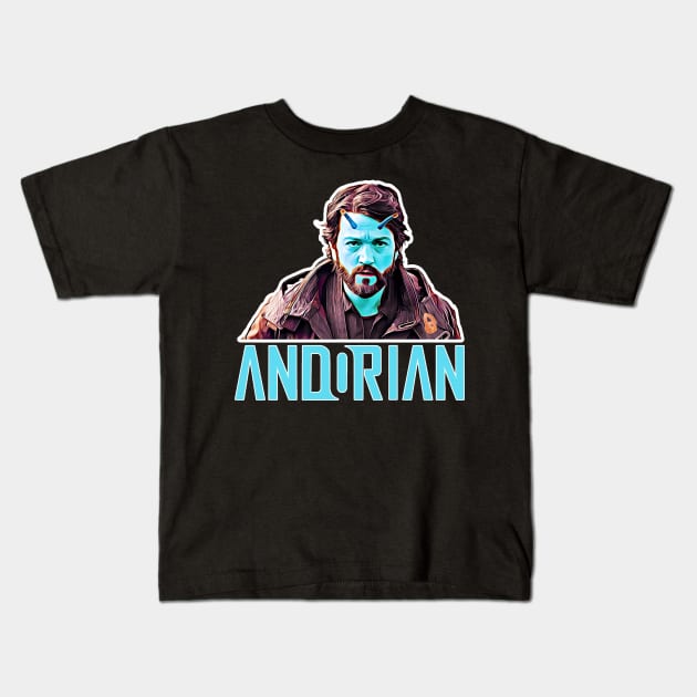 Cardcassian Andorian - Mashup Kids T-Shirt by RetroZest